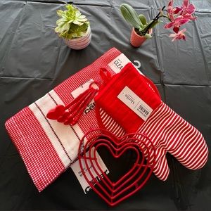 NWT, gorgeous, red bundle of The Cellar and Martha Stewart kitchen necessities